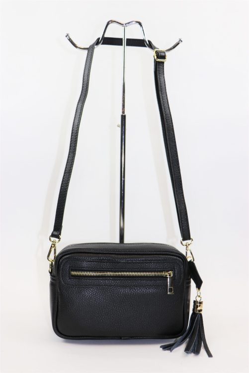 Leather Crossbody Bag V312 - Image 9