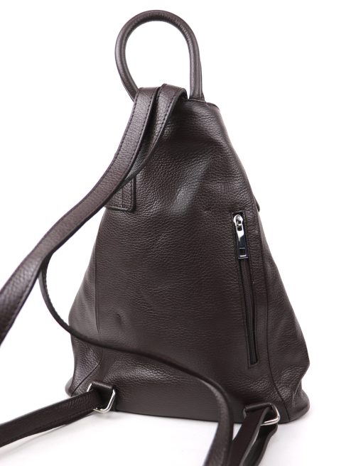 F285 Genuine Leather Stylish Backpack with front Buckle - Image 5