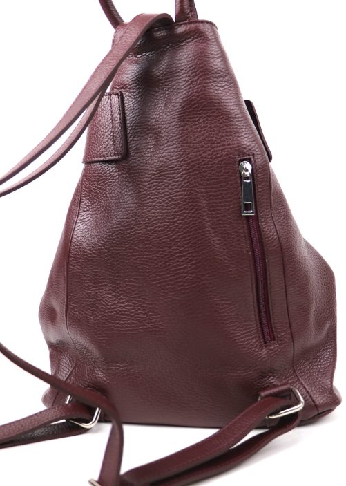 F285 Genuine Leather Stylish Backpack with front Buckle - Image 8