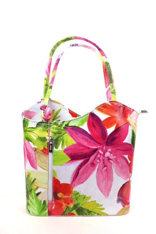 Convertible Floral Leather Bag F219 - Image 7