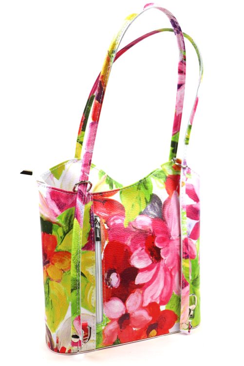 Convertible Floral Leather Bag F219 - Image 8