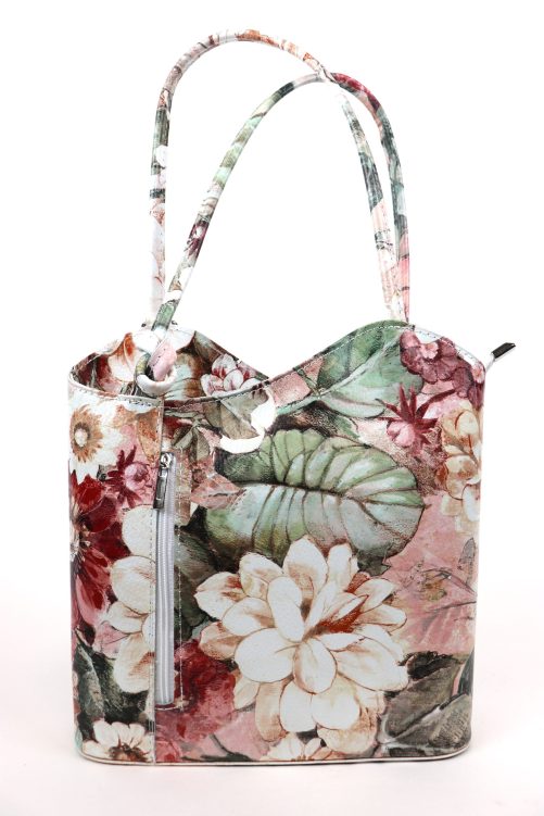 Convertible Floral Leather Bag F219 - Image 9