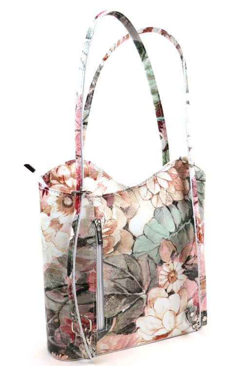 Convertible Floral Leather Bag F219 - Image 10