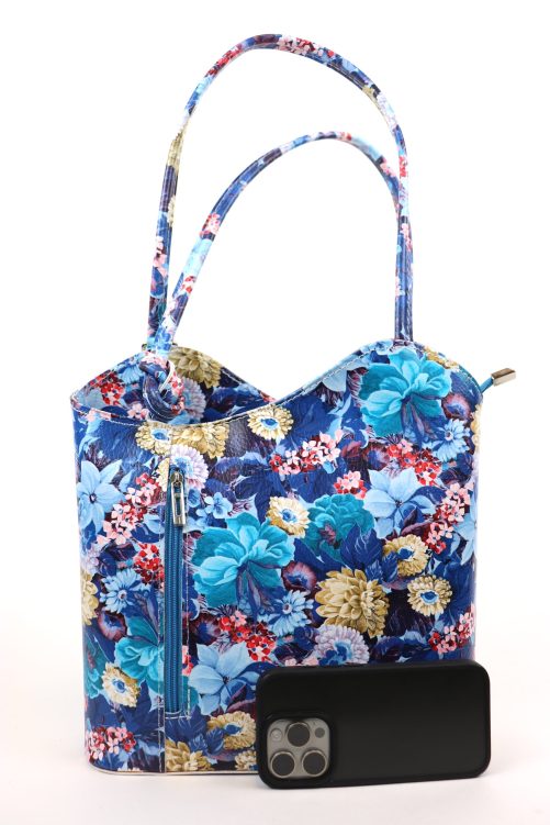 Convertible Floral Leather Bag F219 - Image 12