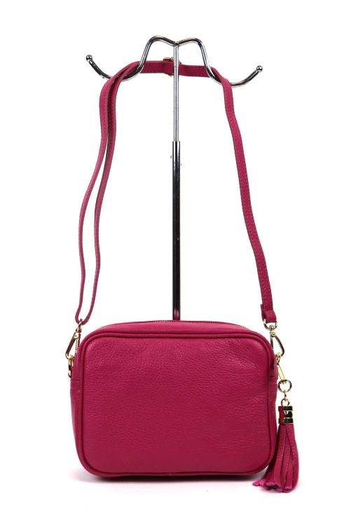 Leather Crossbody Bag V329 - Image 16