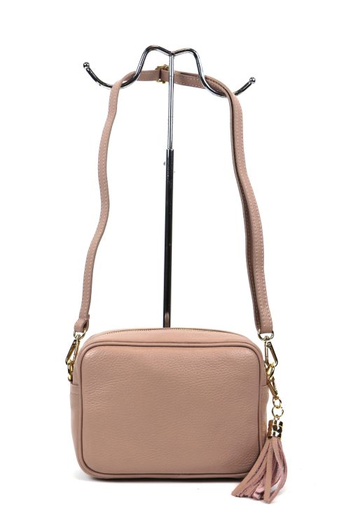 Leather Crossbody Bag V329 - Image 14