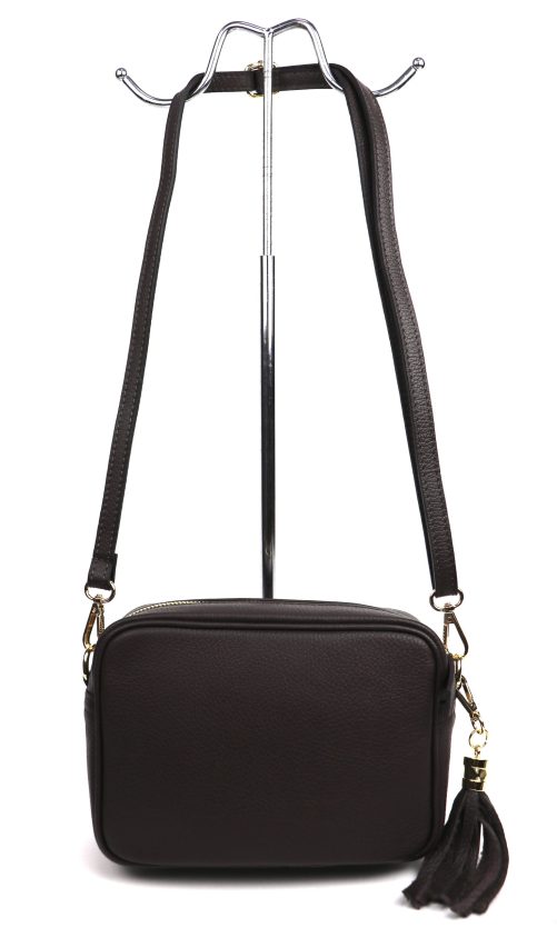 Leather Crossbody Bag V329 - Image 22