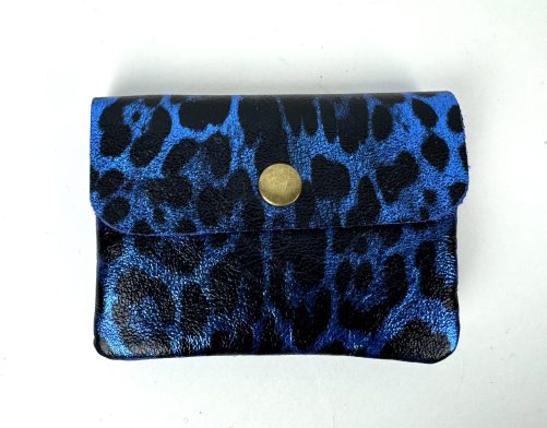 Small Leopard Print Metallic Money Pouch - Image 5