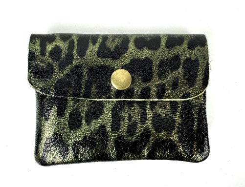 Small Leopard Print Metallic Money Pouch - Image 12