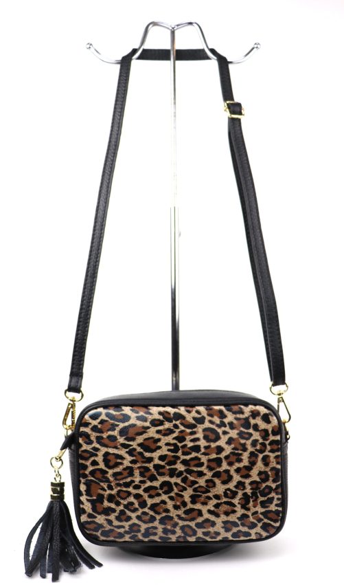 V312A Leather Animal Print Box Bag - Image 3