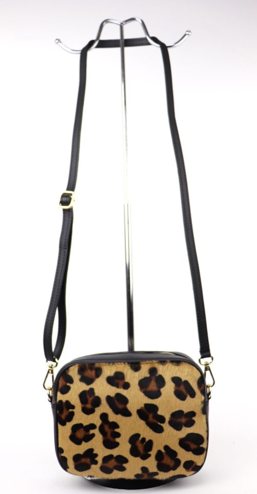 V313 Soft Leather Animal Fur Crossbody Bag - Image 4