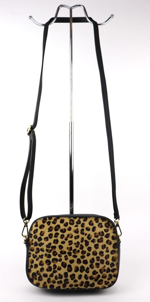 V313 Soft Leather Animal Fur Crossbody Bag - Image 9