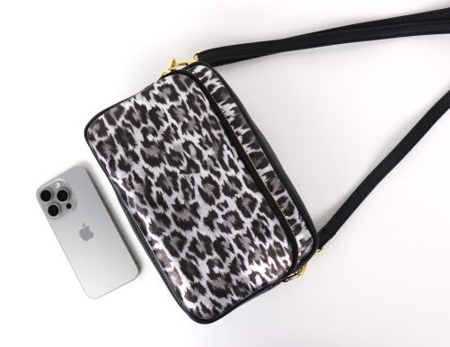 V319 Double Zip Animal Print Crossbody Bag - Image 2