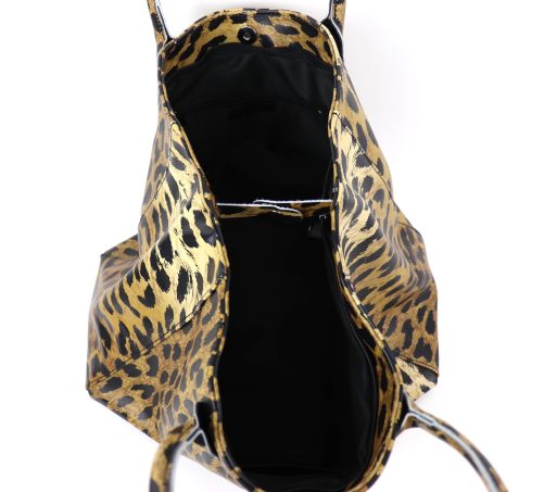 F295 Animal Print Leather Two Style Shopper Bag - Image 2