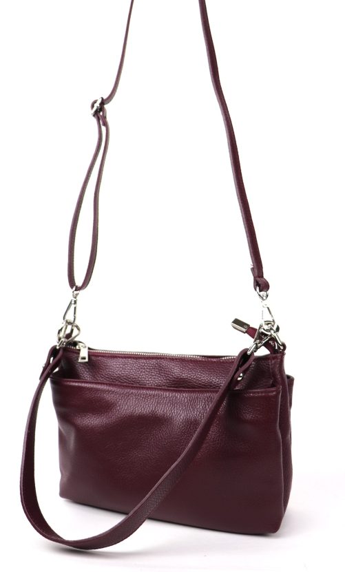 M599 Small Three Zip Shoulder/ Crossbody Bag - Image 4