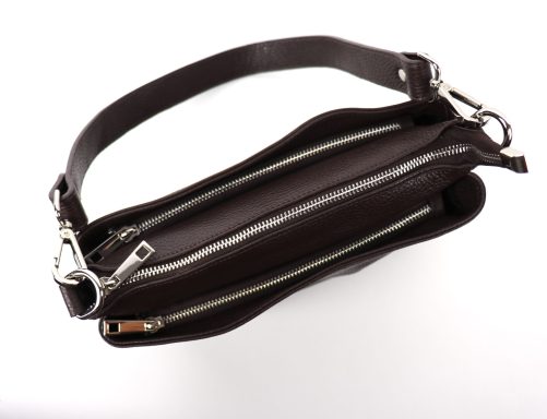 M599 Small Three Zip Shoulder/ Crossbody Bag - Image 17