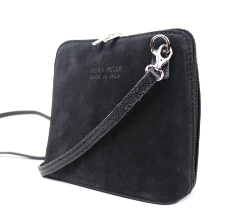 V155 Suede/Grain Leather Small Crossbody Bag - Image 4