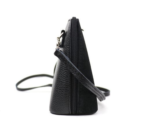 V155 Suede/Grain Leather Small Crossbody Bag - Image 3