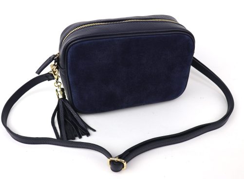 V312 Suede/Grain Crossbody Box Bag - Image 6