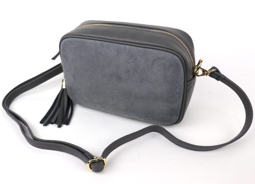 V312 Suede/Grain Crossbody Box Bag