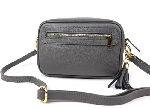 V312 Suede/Grain Crossbody Box Bag - Image 9