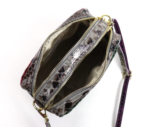 V330 Snake Print Multi-Colour Crossbody Box Bag - Image 14