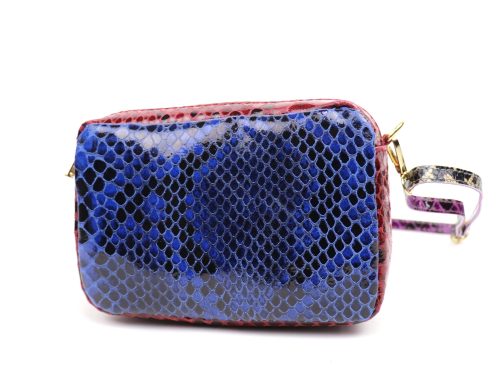 V330 Snake Print Multi-Colour Crossbody Box Bag - Image 3