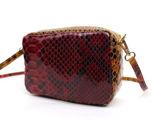 V330 Snake Print Multi-Colour Crossbody Box Bag - Image 8