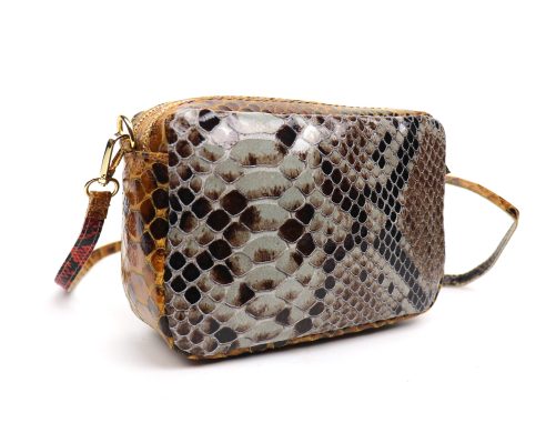 V330 Snake Print Multi-Colour Crossbody Box Bag - Image 7