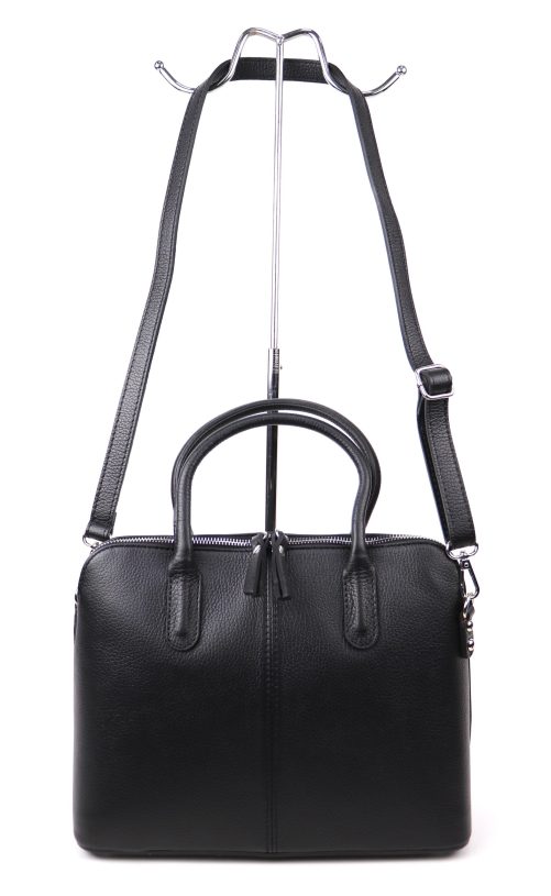 R894 Leather Handbag with Crossbody Strap - Image 4